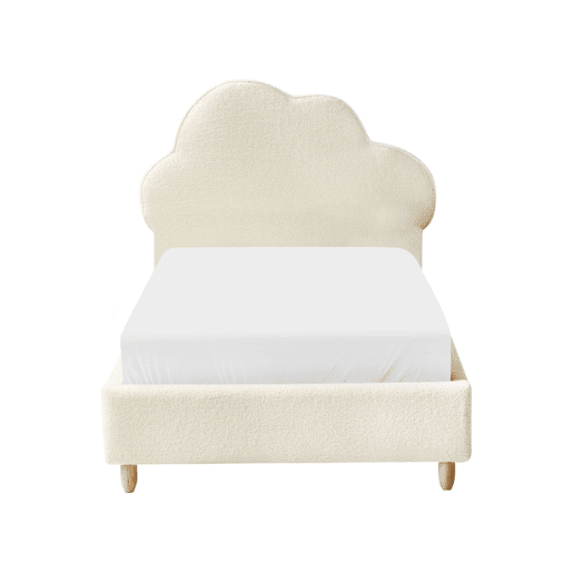 Cama infantil Nuvem Bouclé BELLEVUE 90 x 200 cm Branco creme