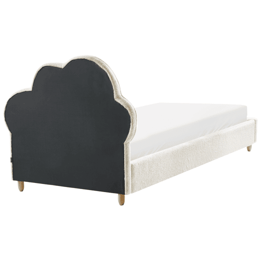 Cama infantil Nuvem Bouclé BELLEVUE 90 x 200 cm Branco creme