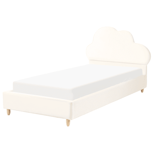 Cama infantil Nuvem Veludo BELLEVUE 90 x 200 cm Creme claro