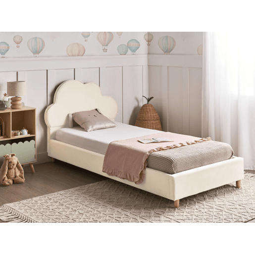 Cama infantil Nuvem Veludo BELLEVUE 90 x 200 cm Creme claro