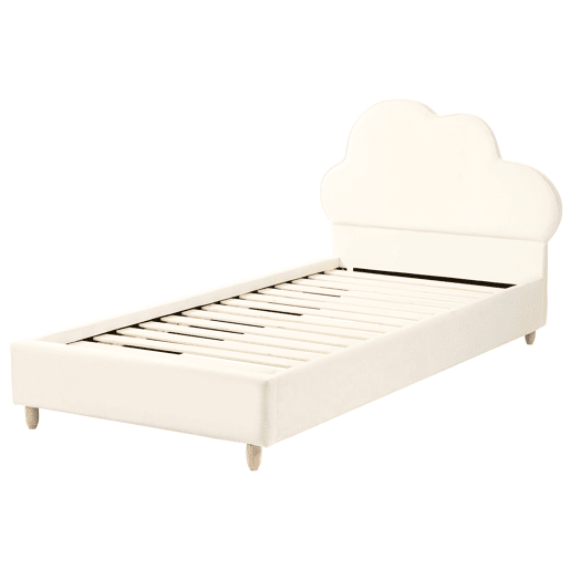Cama infantil Nuvem Veludo BELLEVUE 90 x 200 cm Creme claro
