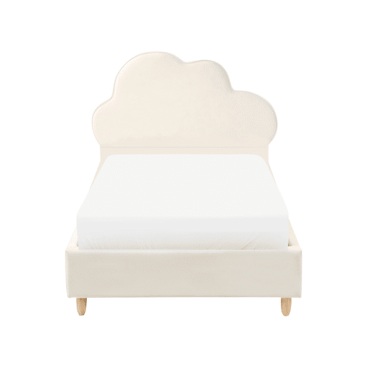 Cama infantil Nuvem Veludo BELLEVUE 90 x 200 cm Creme claro