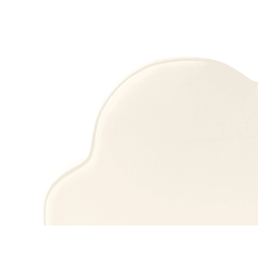 Cama infantil Nuvem Veludo BELLEVUE 90 x 200 cm Creme claro