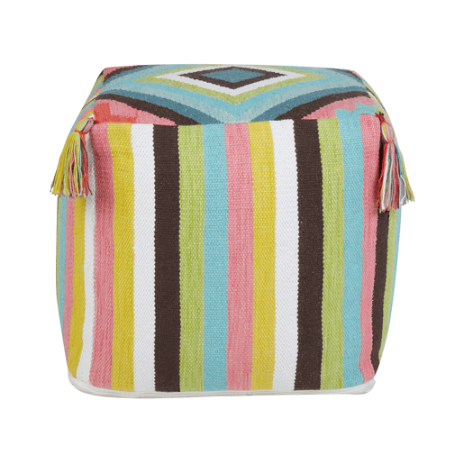 Pufe MONEASA Algodão Multicolor 45 cm 45 cm 45 cm Pufe MONEASA Algodão Multicolor 45 cm 45 cm 45 cm