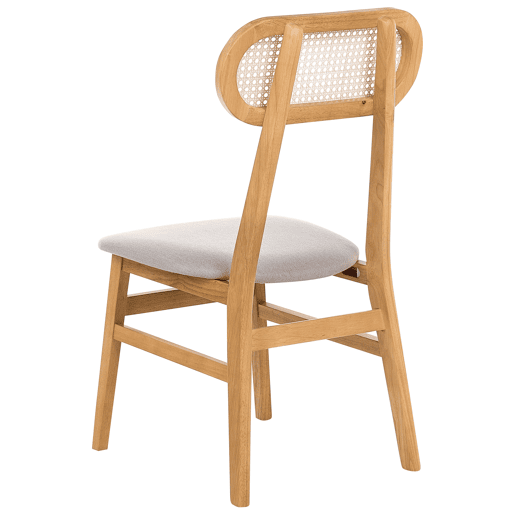 Conjunto de 2 cadeiras de jantar FALLON Castanho claro