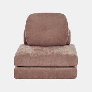 Sofá-cama individual OLDEN Tecido Castanho