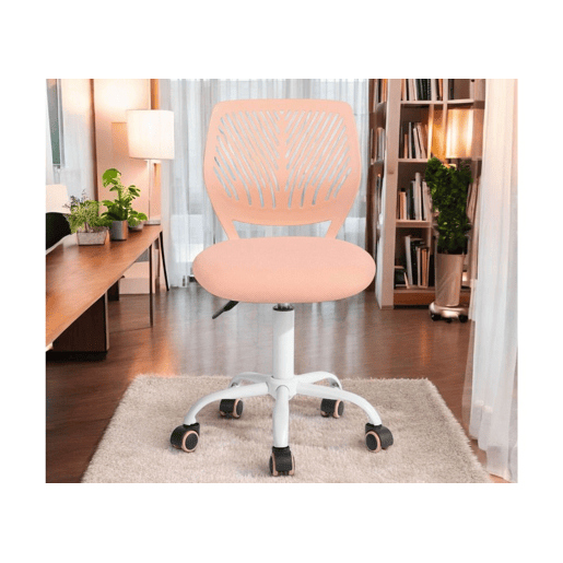 Cadeira de escritório para criança CARNATION ROSE Light Sage Pink com rodízios Cadeira de escritório para criança CARNATION ROSE Light Sage Pink com rodízios