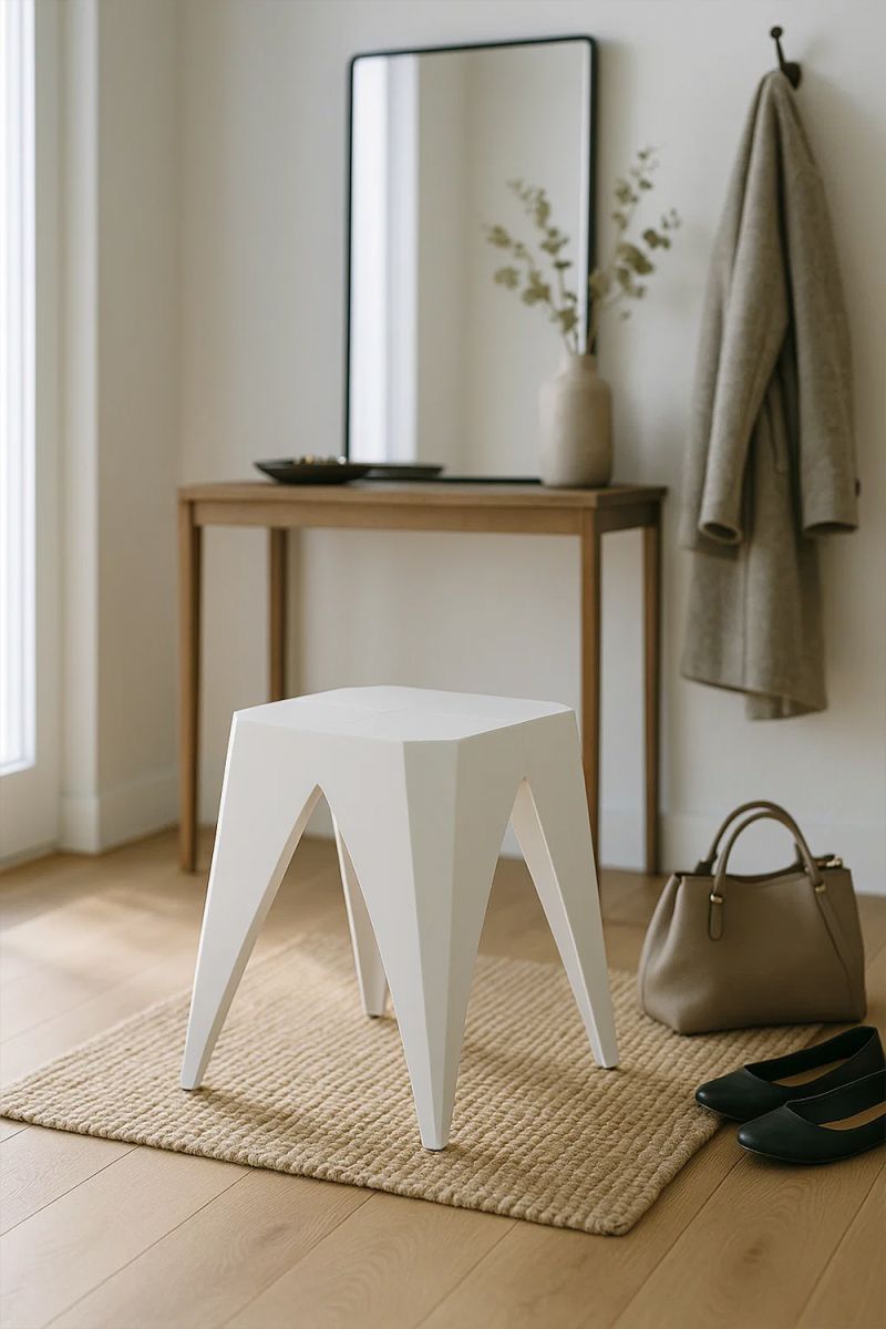 Taburete bul - blanco
