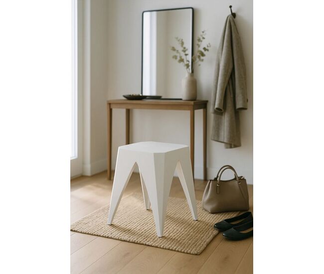 Taburete bul - blanco