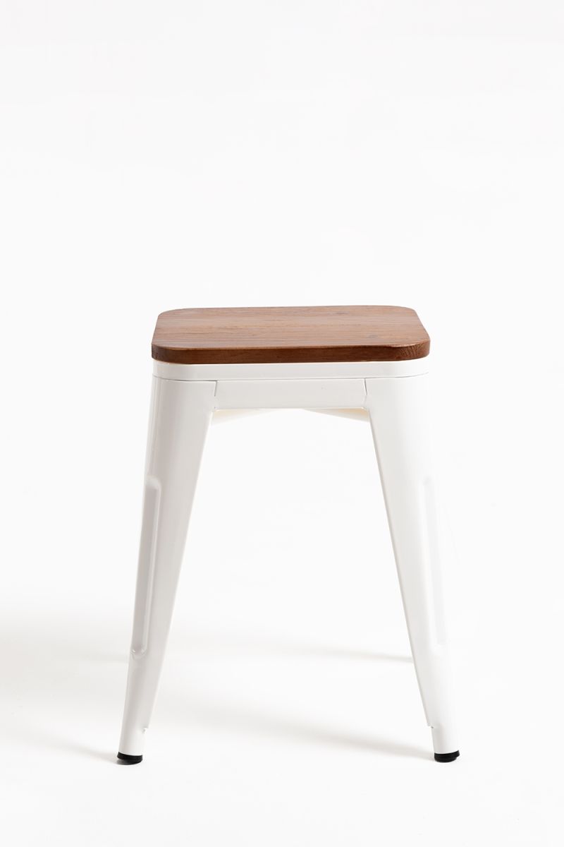 Pack 4 taburetes torix pequeños madera natural - blanco