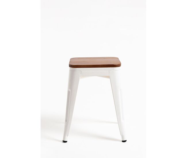 Pack 4 taburetes torix pequeños madera natural - blanco