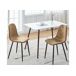 Conjunto de mesa efecto mármol y 4 sillas escandinavas retro Conjunto de mesa efecto mármol y 4 sillas escandinavas retro Marrón