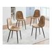 Conjunto de mesa efecto mármol y 4 sillas escandinavas retro Conjunto de mesa efecto mármol y 4 sillas escandinavas retro Marrón