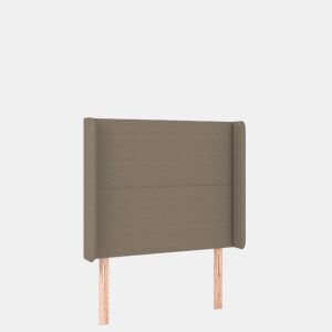 vidaXL Cabeceira cama c LED tecido 103x16x118128cm cinza-acastanhado