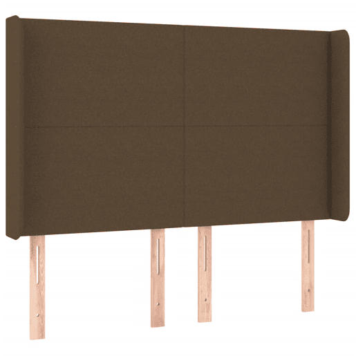 vidaXL Cabeceira de cama c luzes LED tecido 147x16x118128cm castanho vidaXL Cabeceira de cama c luzes LED tecido 147x16x118128cm castanho