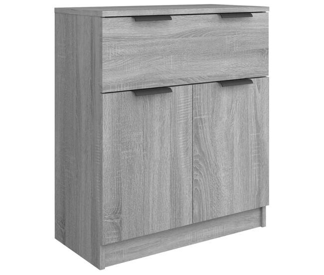 Vidaxl aparador de madera contrachapada gris sonoma 60x30x70 cm
