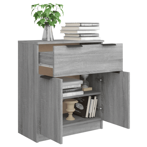 vidaXL Aparador 60x30x70 cm derivados de madeira cinzento sonoma