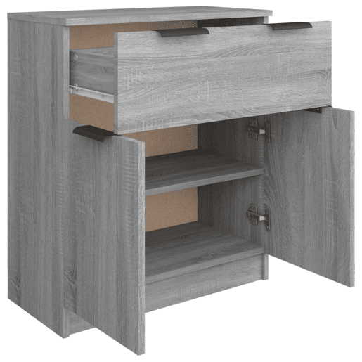 vidaXL Aparador 60x30x70 cm derivados de madeira cinzento sonoma