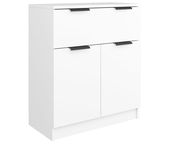 Vidaxl aparador de madera contrachapada blanco 60x30x70 cm