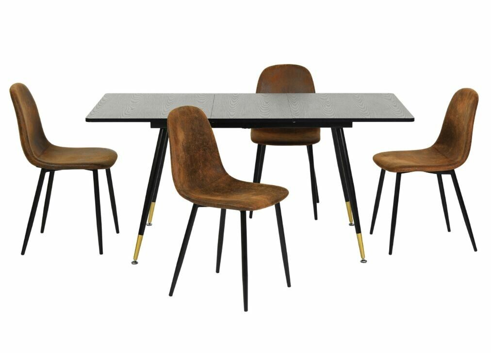 Conjunto de mesa extensible y 4 sillas