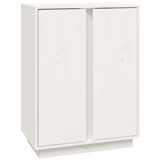 vidaXL Aparador 60x35x80 cm madeira de pinho maciça branco