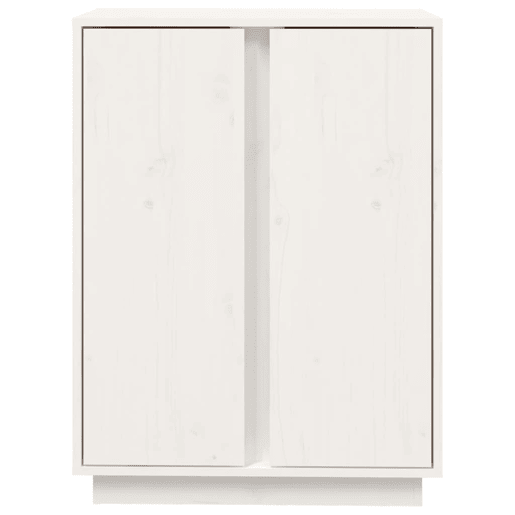 vidaXL Aparador 60x35x80 cm madeira de pinho maciça branco