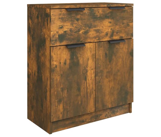 Vidaxl aparador madera contrachapada color roble ahumado 60x30x70 cm