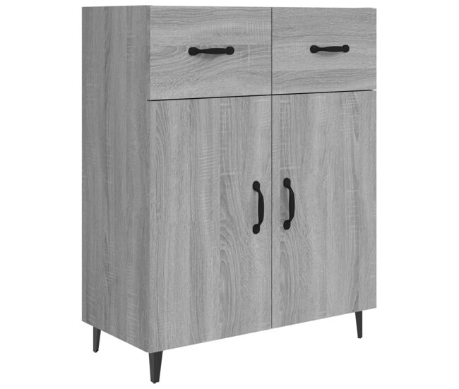 Vidaxl aparador de madera de ingeniería gris sonoma 69,5x34x90 cm