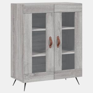 vidaXL Aparador 69,5x34x90 cm derivados de madeira cinzento sonoma