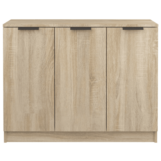 vidaXL Aparador 90,5x30x70 cm derivados de madeira cor carvalho sonoma