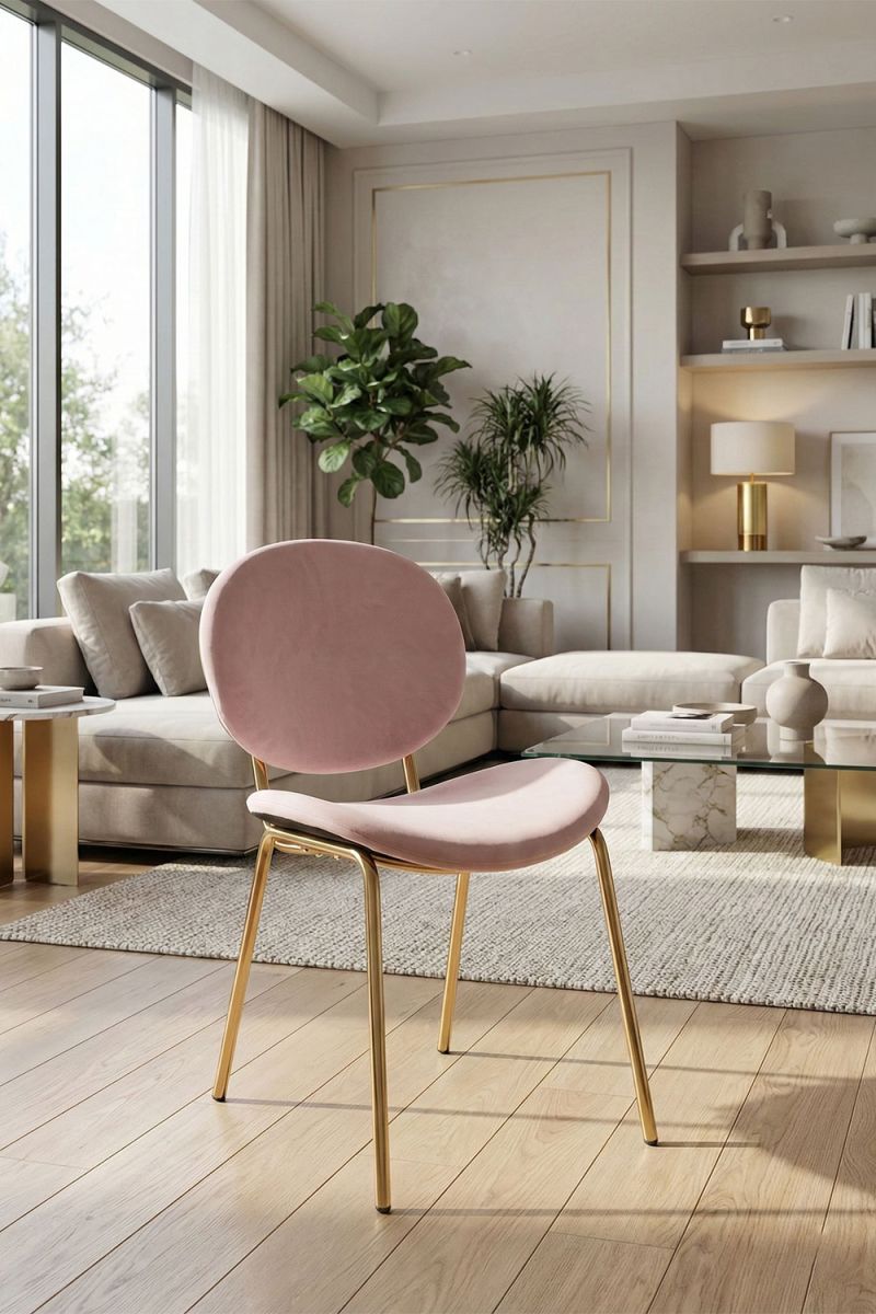 Silla lenor golden terciopelo - rosa