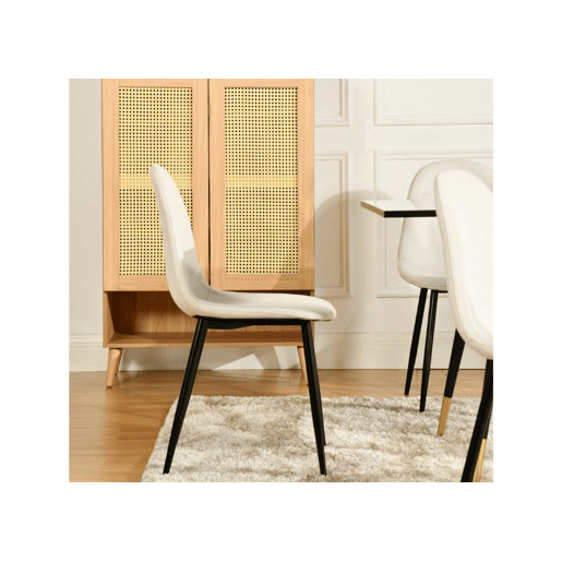 Mesa de jantar extensível retangular branca com efeito mármore em estilo escandinavo com pernas douradas 120-160 MESA ELÁSTICA DE MÁRMORE BRANCO WHALEN BG DD + CAMURÇA CHARLTON CASTANHO S FRXZ AA