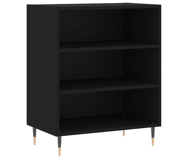 Vidaxl aparador madera de ingeniería negro 57x35x70 cm