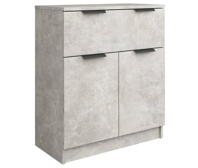 Vidaxl aparador de madera contrachapada gris hormigón 60x30x70 cm