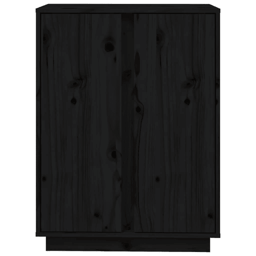 vidaXL Aparador 60x35x80 cm madeira de pinho maciça preto vidaXL Aparador 60x35x80 cm madeira de pinho maciça preto