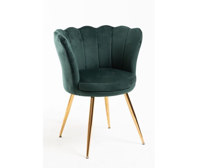 Silla Dunsa Golden Terciopelo - Verde