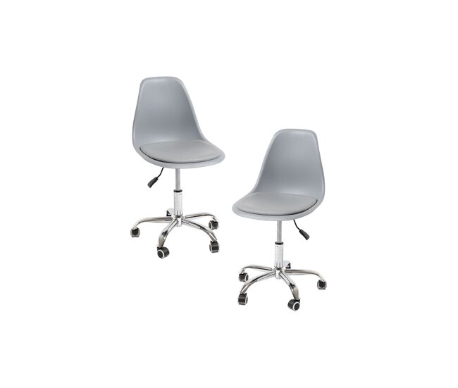Pack 2 sillas dami office - gris claro