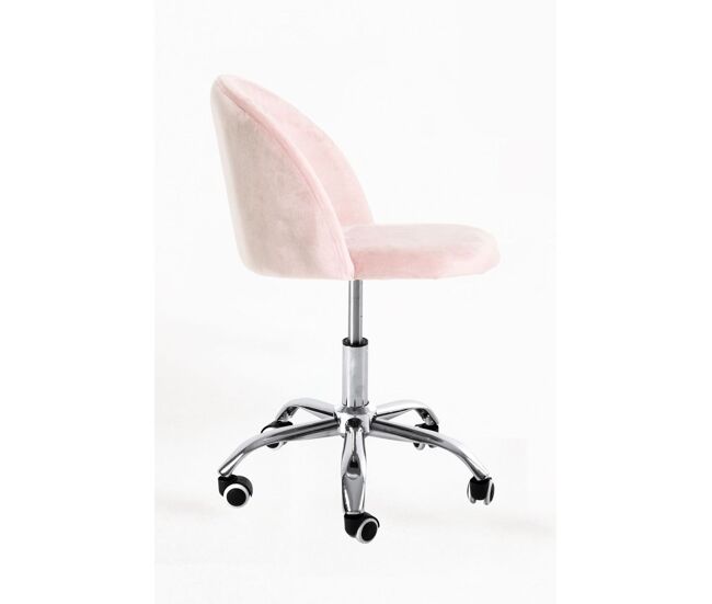 Silla vint terciopelo office - rosa