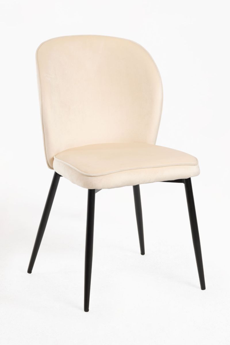 Silla teile terciopelo - beige