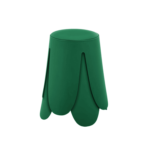 Banco empilhável de couro sintético, set de 2, Niki, Verde, 44x44x46 cm