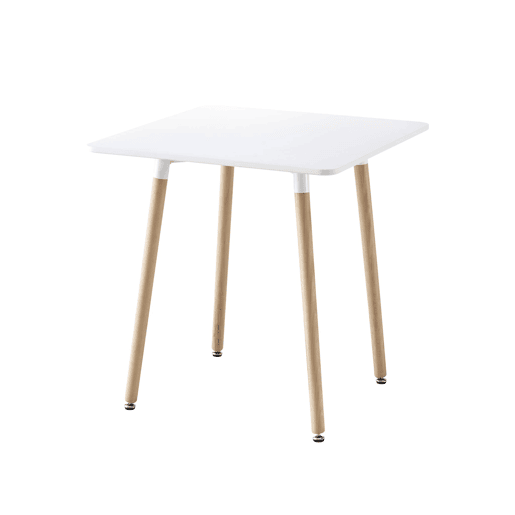 Mesa de jantar quadrada escandinava madeira 2 cadeiras, Hedvig, Branco, 70x70x73 cm