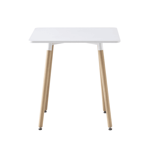Mesa de jantar quadrada escandinava madeira 2 cadeiras, Hedvig, Branco, 70x70x73 cm