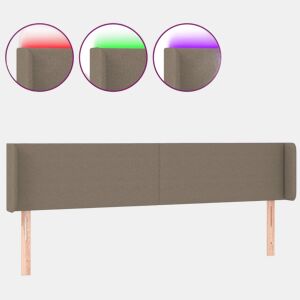 vidaXL Cabeceira de cama c luzes LED 183x16x7888cm cinza-acastanhado