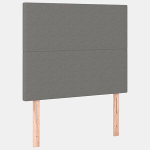 vidaXL Cabeceira Cinza Escuro 100x5x118128 cm Tecido