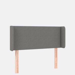 vidaXL Cabeceira cama c luzes LED tecido 83x16x7888cm cinza-escuro