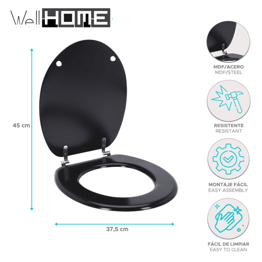 Assento sanitário Well Home com tampa