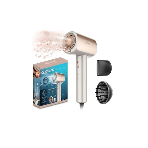 DryGlam Nano Plasma Champagne Secador de cabelo brushless de última geração, potência de 110.000 RPM e 1600W, função de plasma