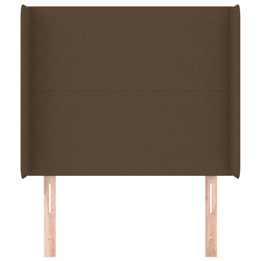 vidaXL Cabeceira cama c abas tecido 83x16x118128 cm castanho-escuro