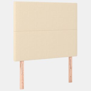 vidaXL Cabeceira Creme 80x5x118128 cm Tecido