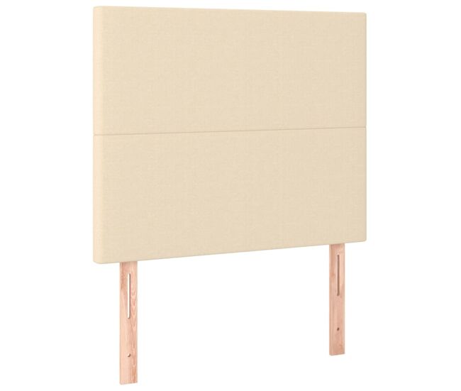 Vidaxl cabecero de cama de tela color crema 80x5x118/128 cm